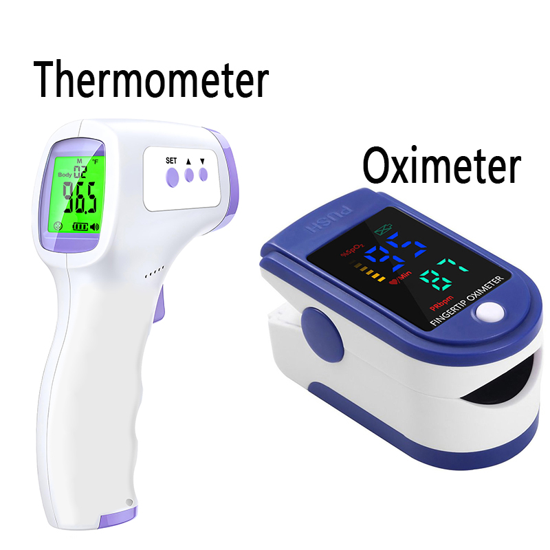 Pulse Oximeter - Digitale infraroodthermometer Voorhoofdlichaam Contactloze koortsthermometers of