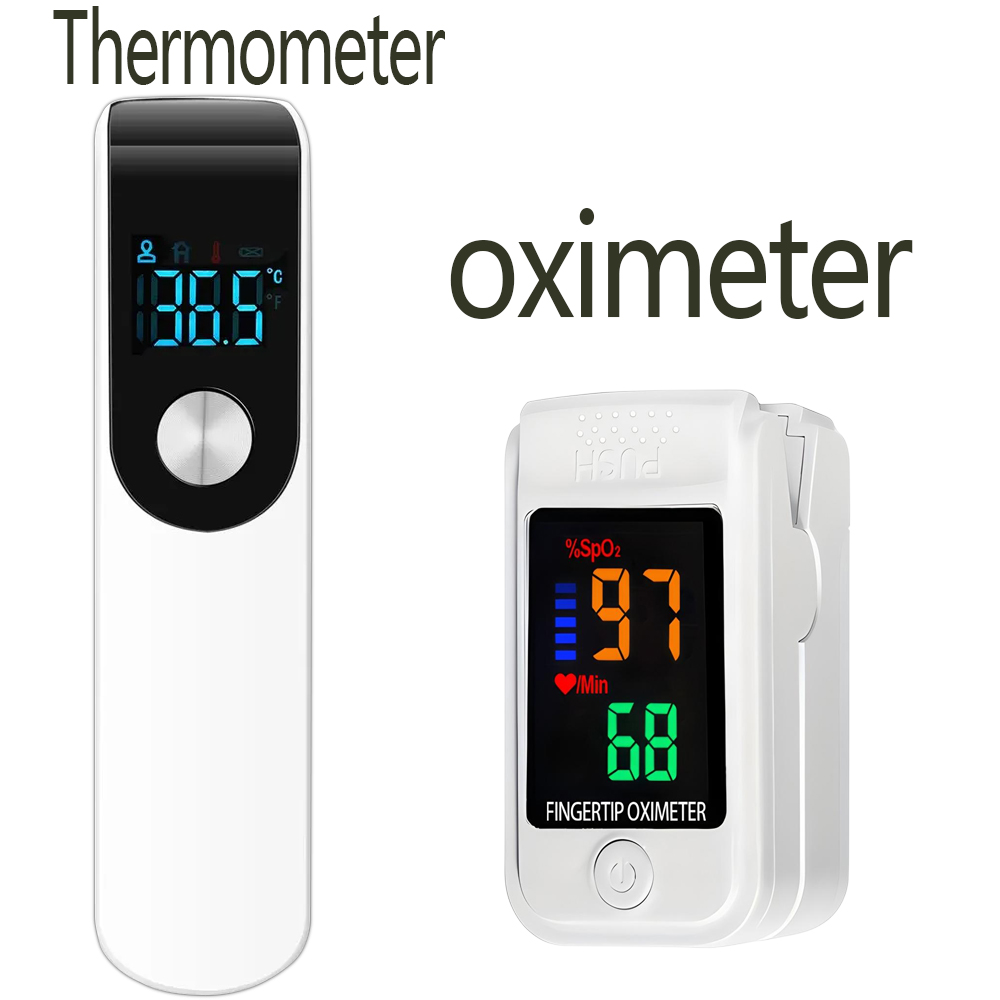 Pulse Oximeter - 2-in-1 huishoudelijke infrarood voorhoofdstemperatuurmeter + nauwkeurige